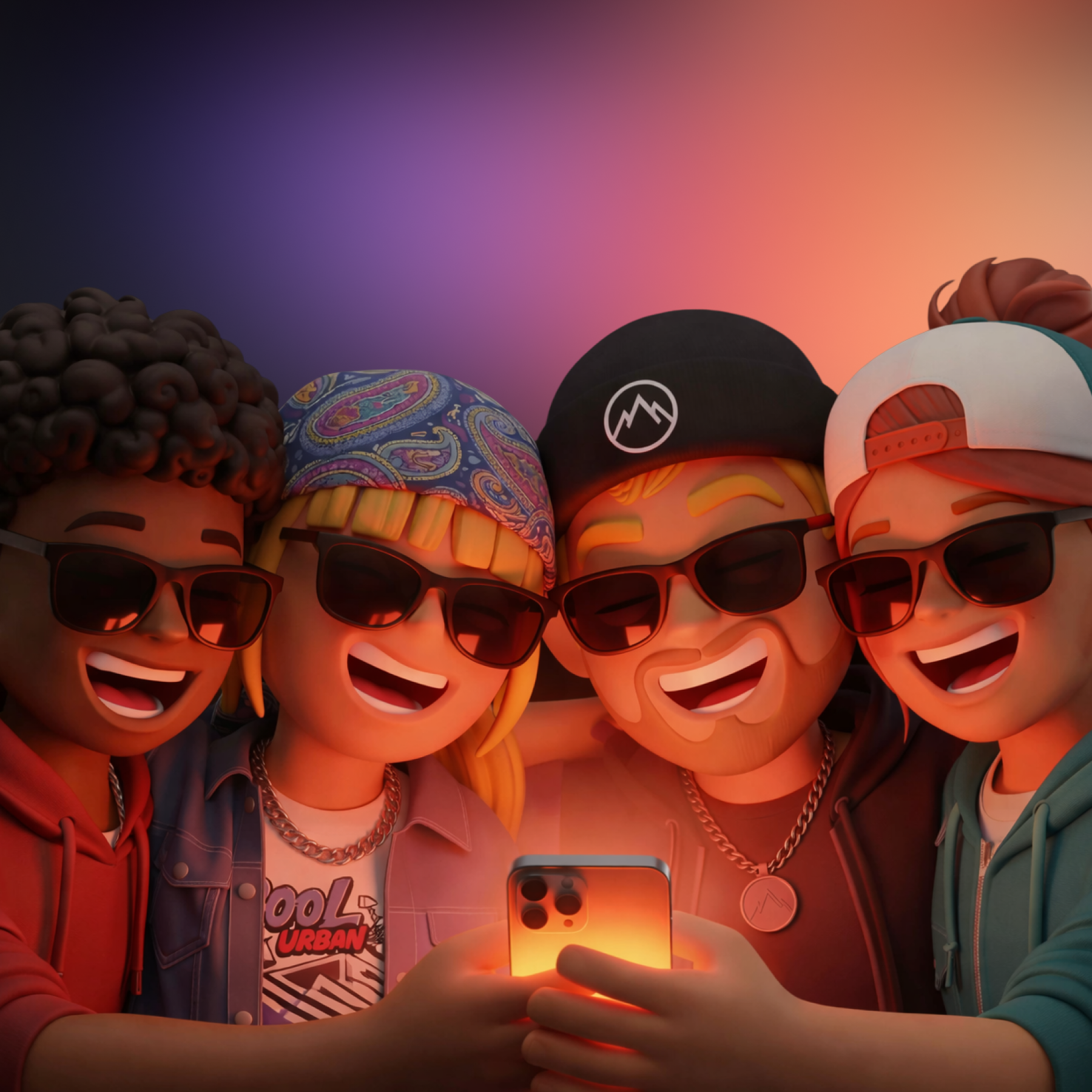 Students using Testopia together on a phone.