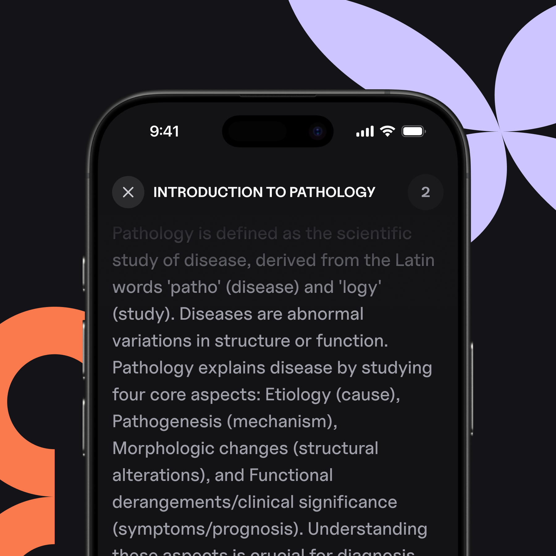 Testopia app showing an AI generated summary of a lecture PDF
